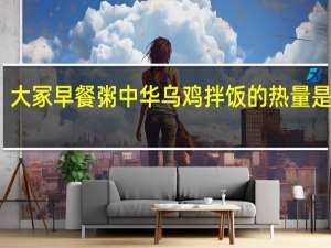 大冢 早餐粥 中华乌鸡拌饭的热量是多少
