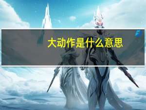 大动作是什么意思