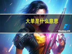 大单是什么意思