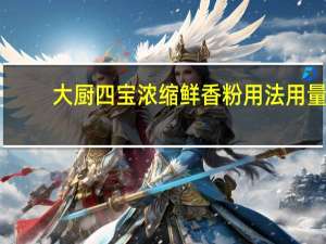 大厨四宝浓缩鲜香粉用法用量