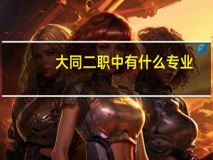 大同二职中有什么专业