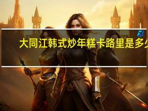 大同江 韩式炒年糕卡路里是多少