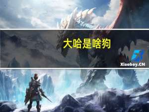 大哈是啥狗，二哈又是啥狗，三哈又是啥狗