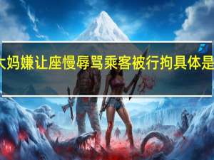 大妈嫌让座慢辱骂乘客被行拘 具体是啥情况