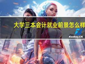 大学三本会计就业前景怎么样