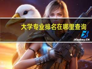 大学专业排名在哪里查询