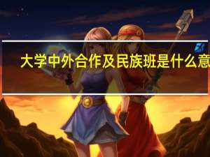 大学中外合作及民族班是什么意思