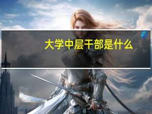 大学中层干部是什么
