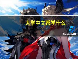 大学中文都学什么