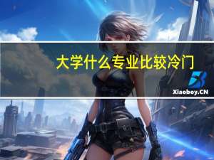 大学什么专业比较冷门