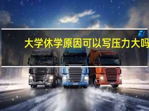 大学休学原因可以写压力大吗（大学休学原因）