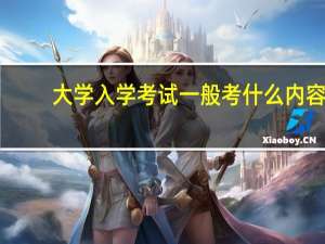 大学入学考试一般考什么内容