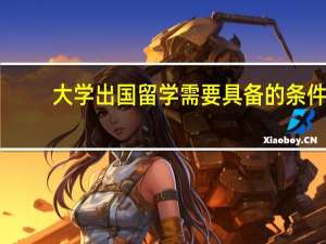大学出国留学需要具备的条件。