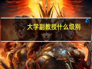 大学副教授什么级别
