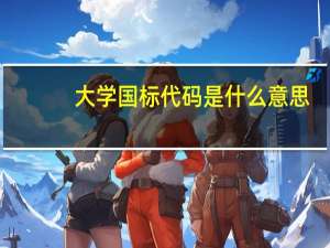 大学国标代码是什么意思