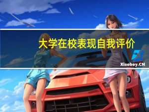 大学在校表现自我评价