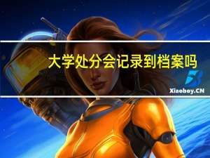 大学处分会记录到档案吗