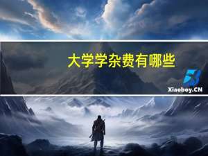 大学学杂费有哪些