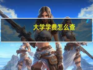 大学学费怎么查