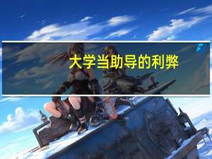 大学当助导的利弊