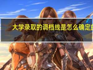 大学录取的调档线是怎么确定的