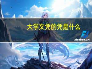 大学文凭的凭是什么