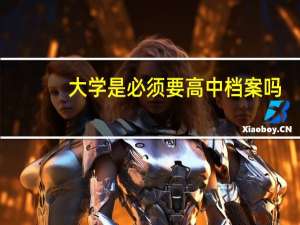 大学是必须要高中档案吗