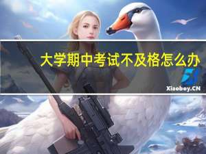 大学期中考试不及格怎么办