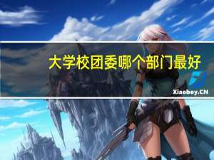 大学校团委哪个部门最好
