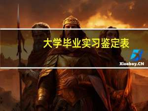 大学毕业实习鉴定表
