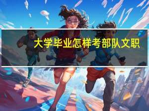 大学毕业怎样考部队文职