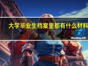 大学毕业生档案里都有什么材料啊