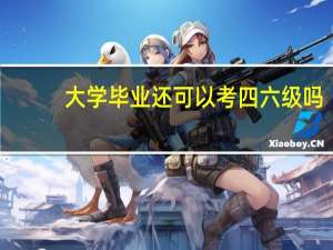 大学毕业还可以考四六级吗