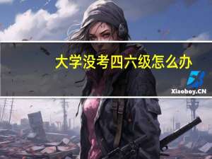 大学没考四六级怎么办