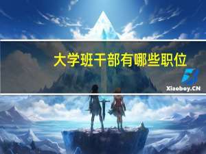 大学班干部有哪些职位