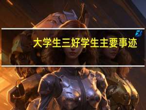 大学生三好学生主要事迹