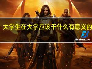 大学生在大学应该干什么有意义的事情