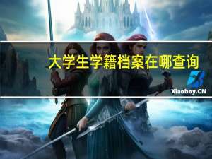 大学生学籍档案在哪查询