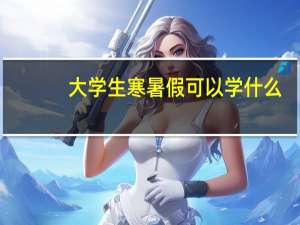 大学生寒暑假可以学什么