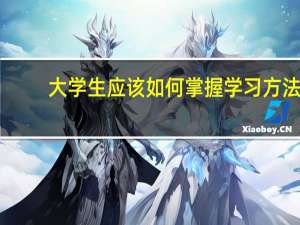 大学生应该如何掌握学习方法