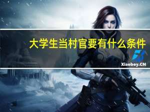 大学生当村官要有什么条件