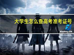 大学生怎么查高考准考证号