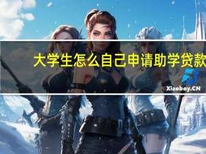 大学生怎么自己申请助学贷款