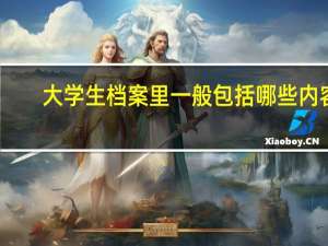 大学生档案里一般包括哪些内容