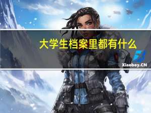 大学生档案里都有什么