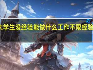 大学生没经验能做什么工作 不限经验的工作