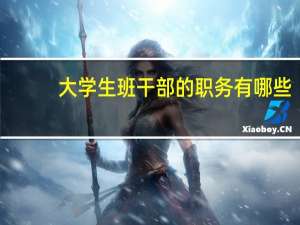 大学生班干部的职务有哪些