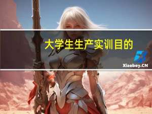 大学生生产实训目的