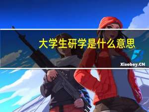 大学生研学是什么意思
