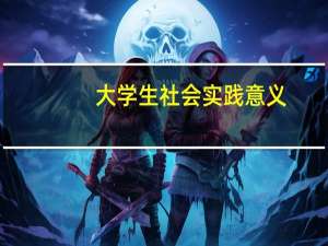 大学生社会实践意义